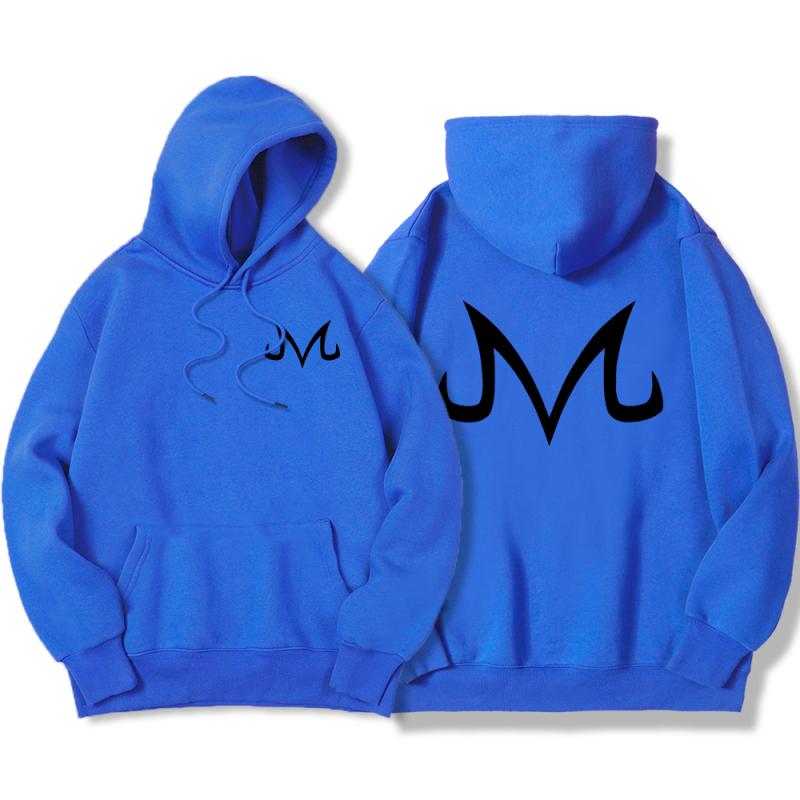 Japan Anime Letter M Logo Printed Hoody Mens Casual Streetpullover Casual Oversized Sweatshirt Fleece Pocket Warm Clothes Men'S
