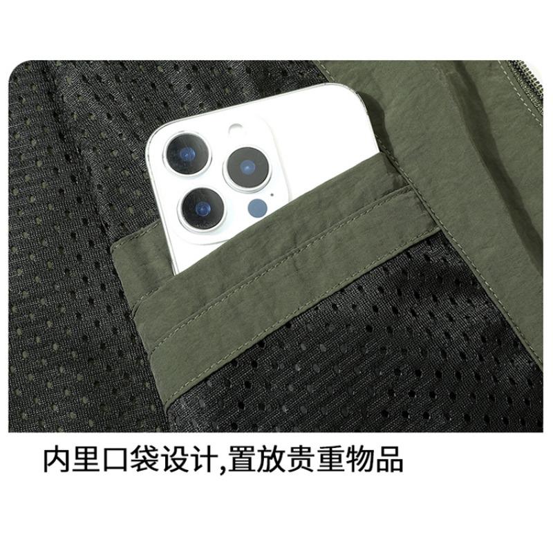 Men's Casual Versatile Jacket Stand Collar Loose Solid Color Zipper Cardigan Lantern Long-sleeved Top