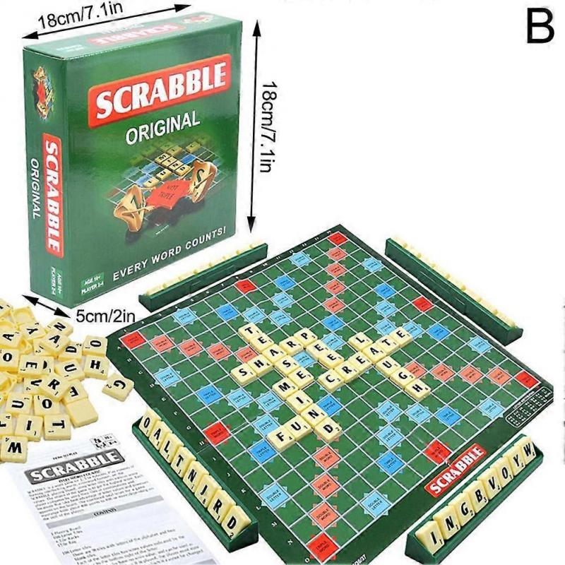 Für Scrabble Stapel-Kreuzwortspiel Bauen Sie eine höhere Punktzahl mit stapelbaren Buchstaben Familienspaß