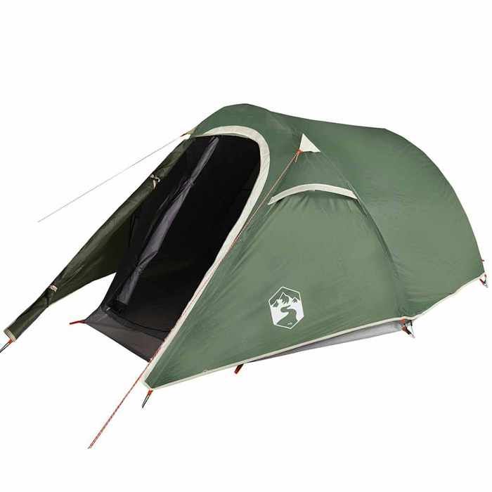 VidaXL Tunnel Camping Tent 2 Person Green Waterproof, Tent, Camping Shelter, Garden Shelter, Garden Tent 94604