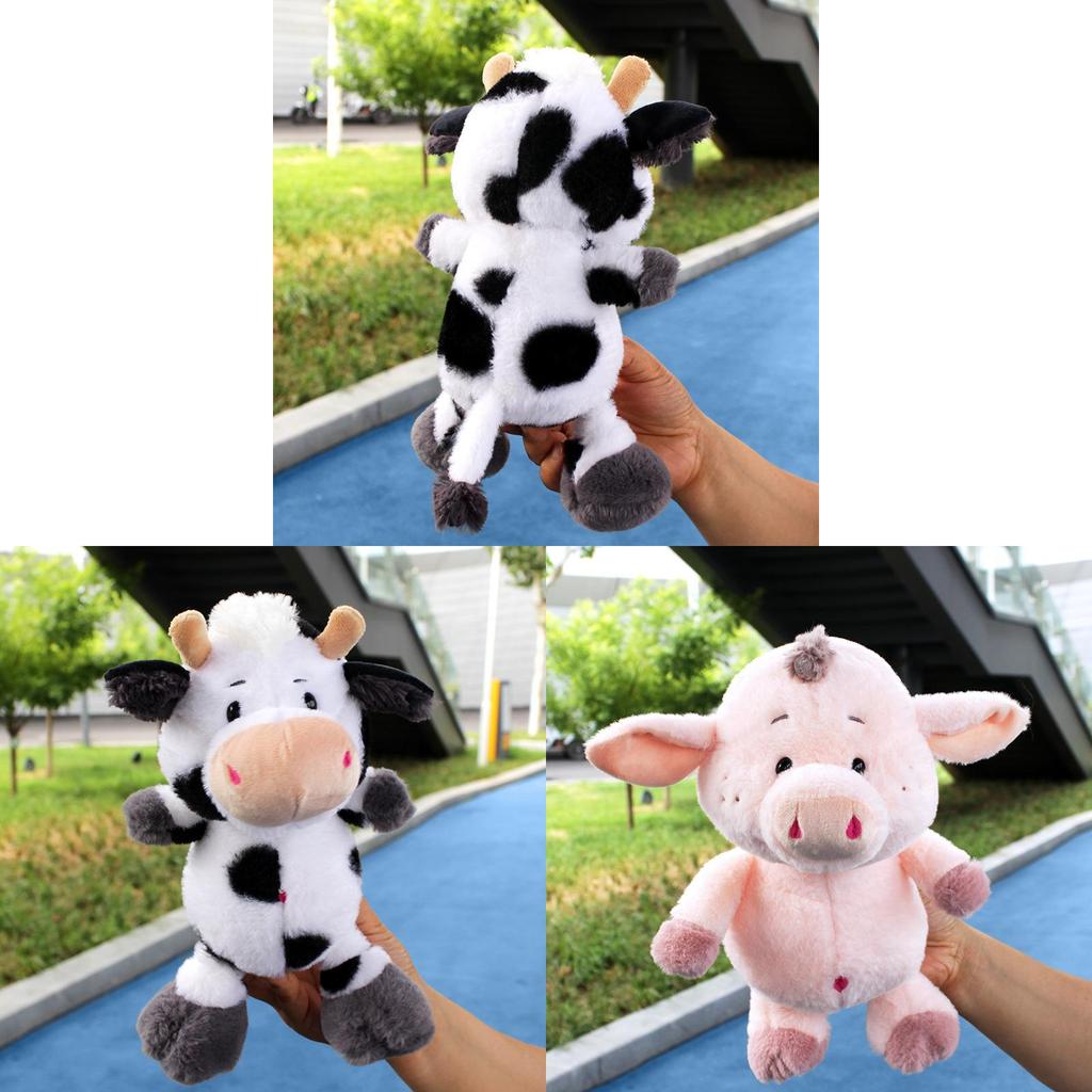 Plush Cow Toy With Pp Cotton Filling Soft Animal Pillow For Kids Gift