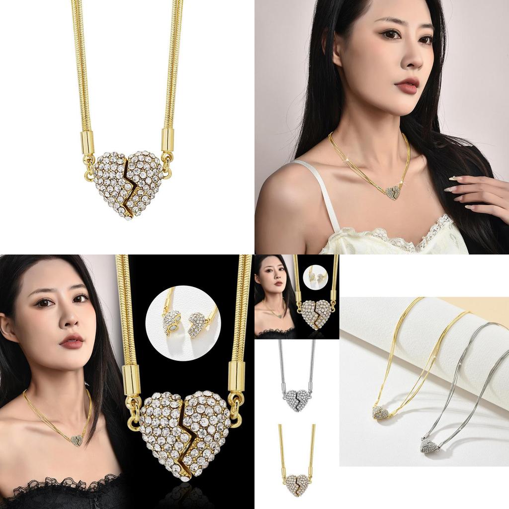 Unique Magnetic Heart Necklace For Women Stylish And Elegant Titanium Steel Design