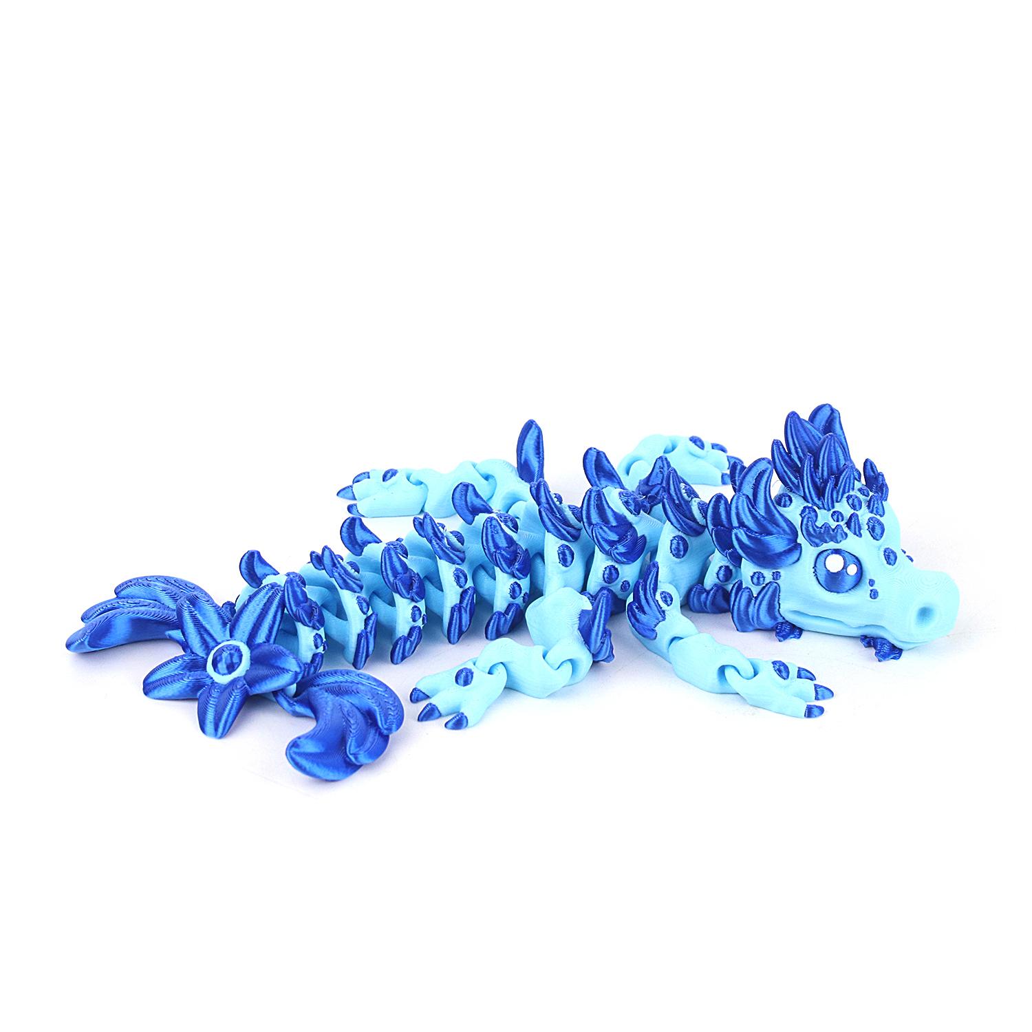 

3D-печатная красочная модель дракона с подвижными суставами, коллекционные настольные украшения, офисное украшение S