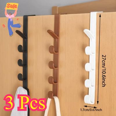 1pcs Clothes Hangers Behind The Door Coat Hook Hanger Behind The Door Cabinet Wardrobe Dormitory Door Hook Bathroom Accessories