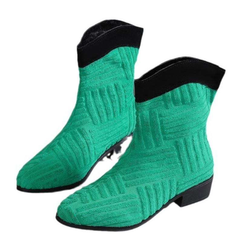 Winter new fashion women's boots suede sleeve artificial short plush square heel boot cover to keep warm