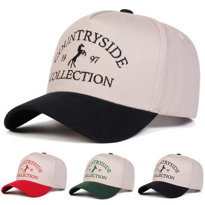 Men Letter Embroidered Patchwork Baseball Cap Outdoor Adjustable Sunscreen Leisure Hat Spring Autumn Travel Tourism Beach Vacation