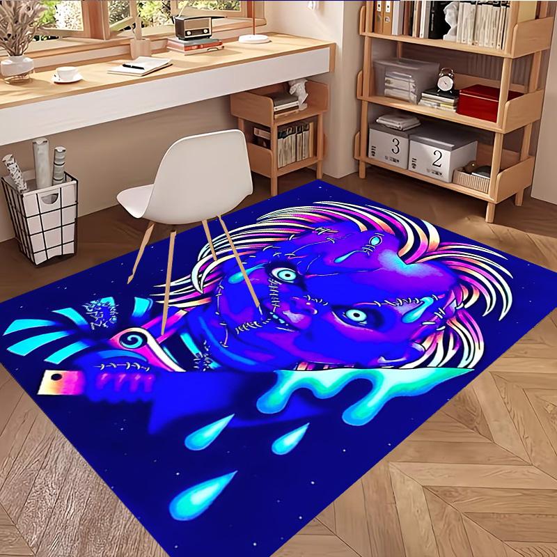 Bride of Chucky Print Rug, Washable Floor Carpet, For Entryway Dorm Laundry Room Office Study, Home Decor Birthday Christmas Gift