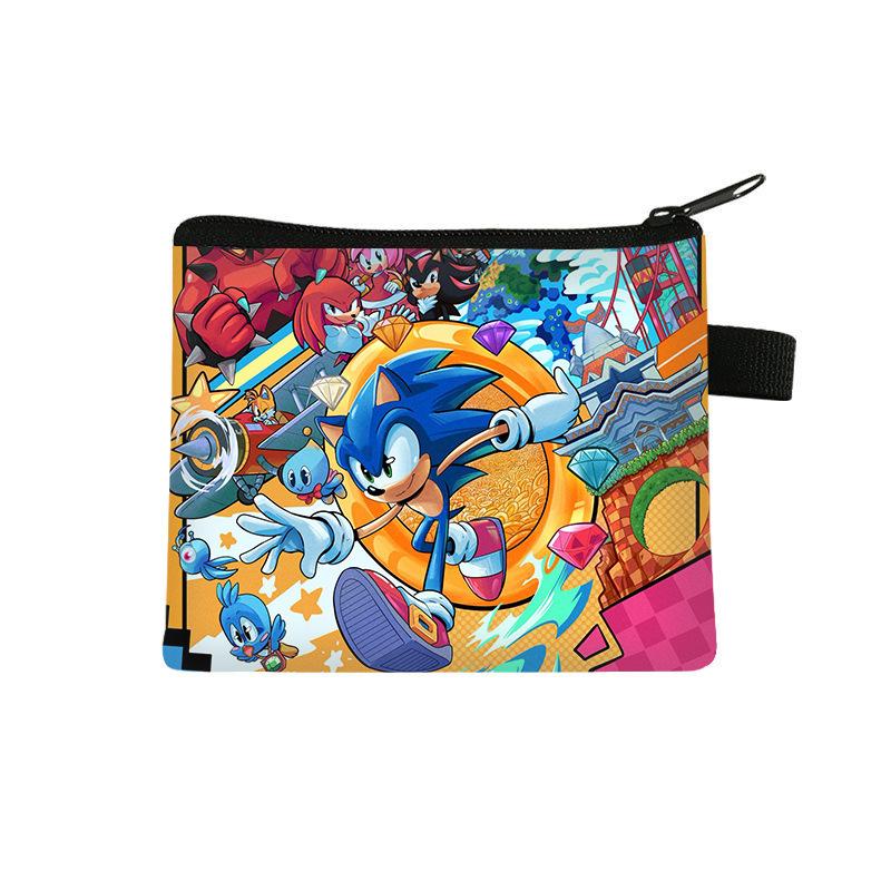 New Sonic Children's Change Bag Mini Bag Key Coin Headphone Bag Cute Cartoon Polyester Wallet