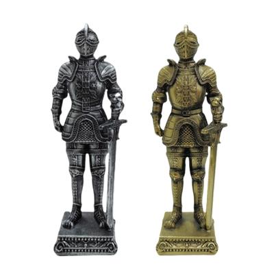 Antike Ritterrüstungsfigur aus Kunstharz, stehende Statue für Sammler und Geschichtsliebhaber, Tischdekoration für Zuhause und das Büro