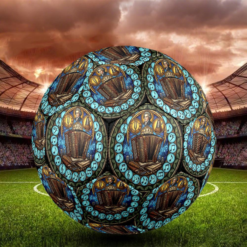 Musicians Legacy Round Football Size 5 Adult Ball Suitable for Training Matches and Outdoor Team.