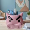 Pen Holder Angry Pig Shape Desk Organizer Large Capacity Plastic Desktop Stationery Storage Box Desk Accessory