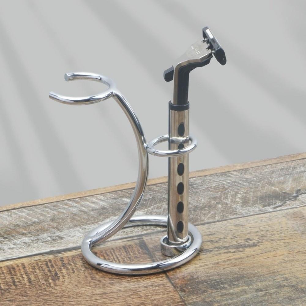 Multifunctional Razor Stand Holder Mustache Grooming Accessory Art Shaving Brush Stand Durable Razor Base