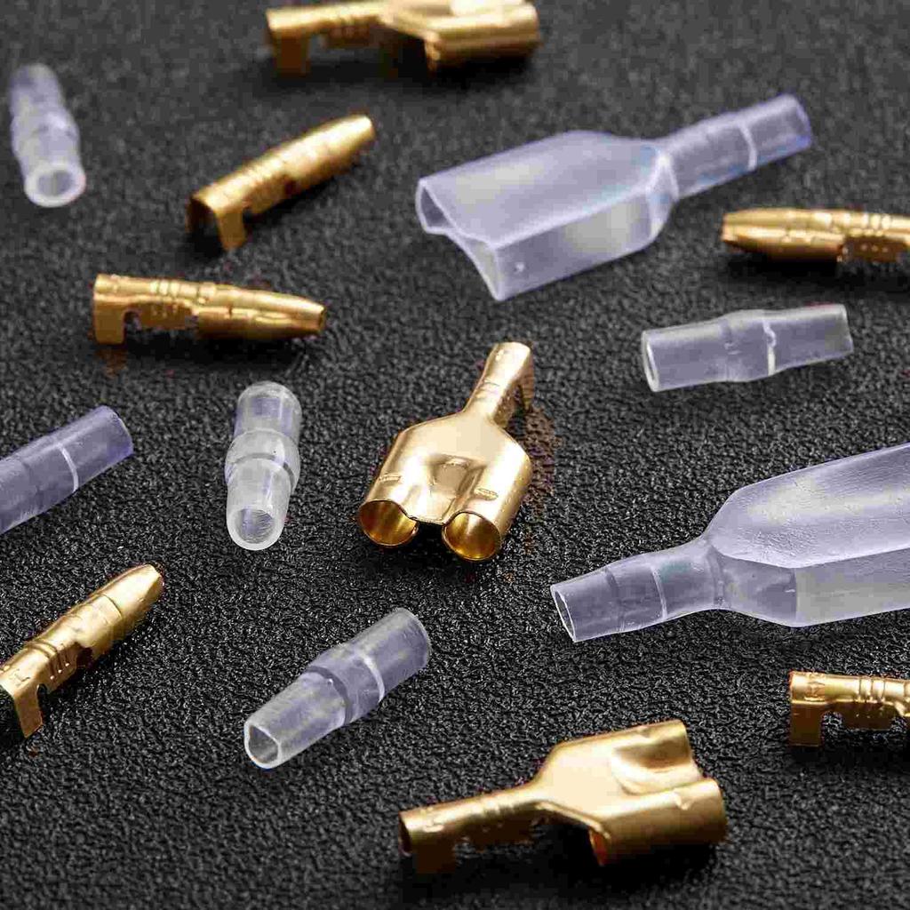 Litorange Double Bullet Terminal Set, 240 Pieces CA/CW104 Bifurcated Male/Female