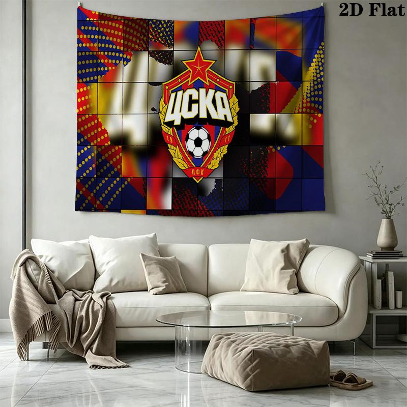 PFC CSKA Moscow Wall Tapestry Aesthetic Wall Hanging Printed Fabric Blanket Decorative Tapestries for Bedroom Living Room Home Decor
