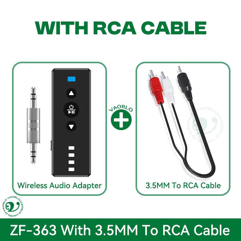 

3 в 1 Bluetooth 5.4 беспроводной аудио передатчик приемник MP3 TF карта воспроизведения адаптер 3.5MM AUX стерео музыка с микрофоном дисплей уровня заряда батареи With RCA Cable