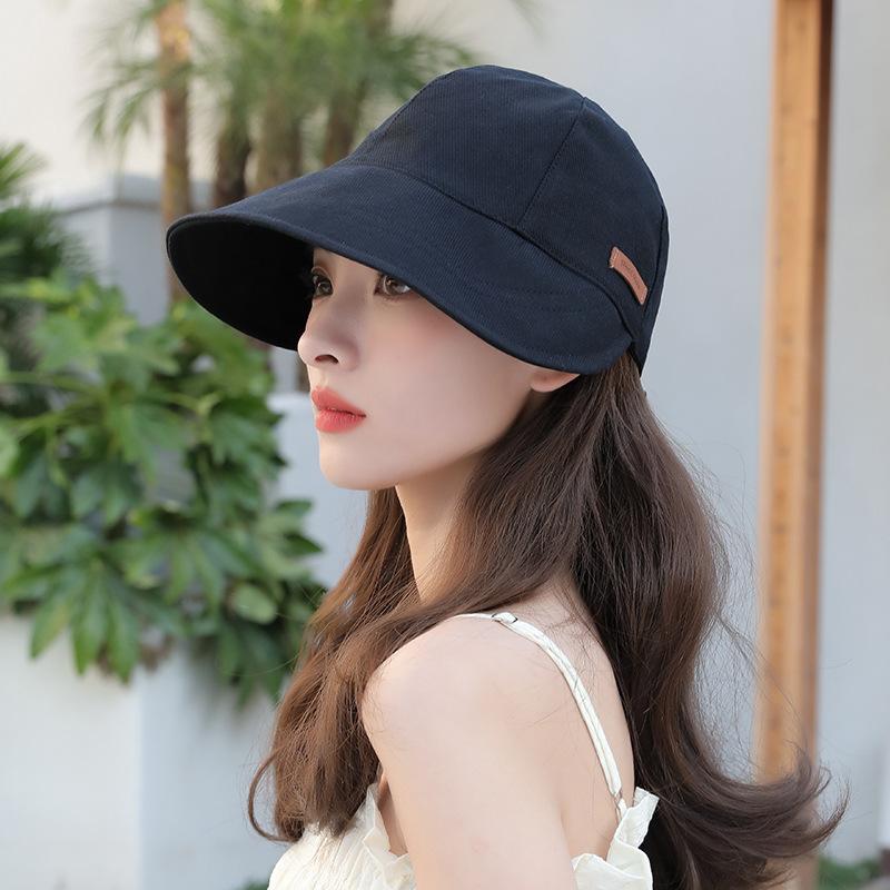 Women's Foldable Summer Outdoor Beach Fisherman Hat Sunscreen Cap Wide Brim Bucket Caps