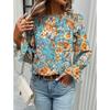 Printed Shirt Female Temperament Long-sleeved Shirt Blouse