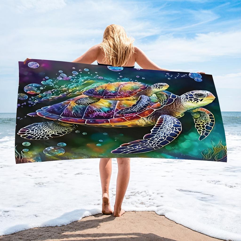 Cute Cartoon Cow Print Beach Towel Black and White Animal Polyester Quick Dry Bath Towel Summer Pool Swim Kids Girls Sand Free
