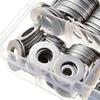 270PC Stainless Steel Gasket Set: M4-M12 Flat Washers