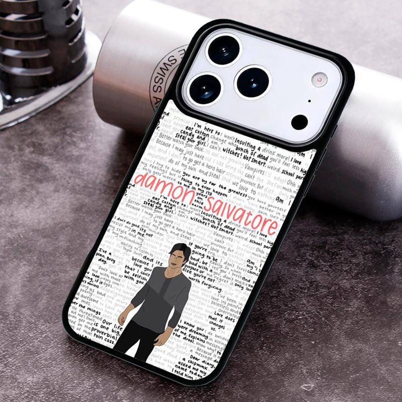 Damon Elena The Vampire Diaries Phone Case For iPhone 17 16 15 14 13 12 11 Pro Max Plus 17Air Soft Silicone Cover