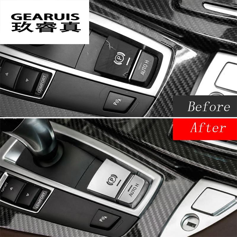 Car Styling Central Handbrake Auto H Button Decorative Cover Trim For BMW 5/6/7 Series F10 GT F07 X3 F25 X4 F26 X5X6