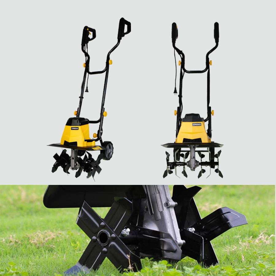 Electric Soil Loosener Household Electric Cultivator Hand-push Garden Tiller Agricultural Plow Hoeing Machine Rotary Weeder