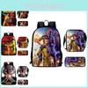 Deadpool Wolverine Movie Characters Trendy Cartoon Printed Backpack Student