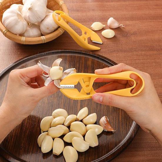 3Pcs Portable Garlic Peeler Ergonomic Garlic Tweezers Manual Garlic Skin Remover Clips Garlic Peeling Tool for Quick Meal Prep Outdoor Cooking