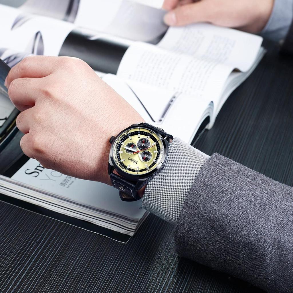 Megir Creative Army Military Watches Men Luxury Brand Quartz Sport Wrist Watch Clock Men Relogio Masculino Erkek Kol Saati