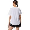 Decathlon Pullover Crew Neck Letter Short Sleeve Dropped Shoulder Sleeve T-Shirt Women's Snow White