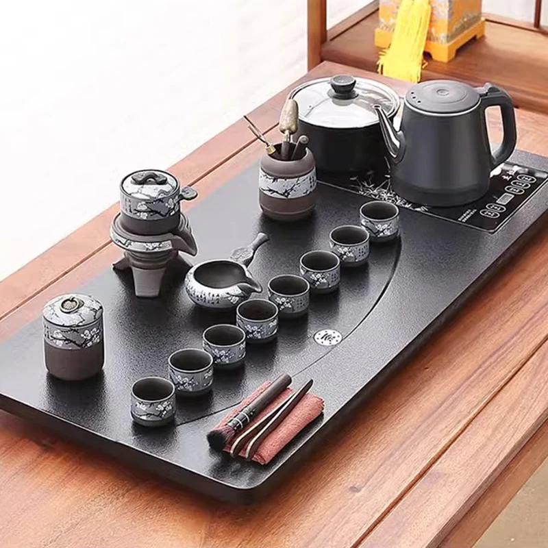Decorative Stone Tea Tray Table Ceremony Valet Plate Tea Tray Office Pot Chinese Living Room Tableware Bandejas Home Products