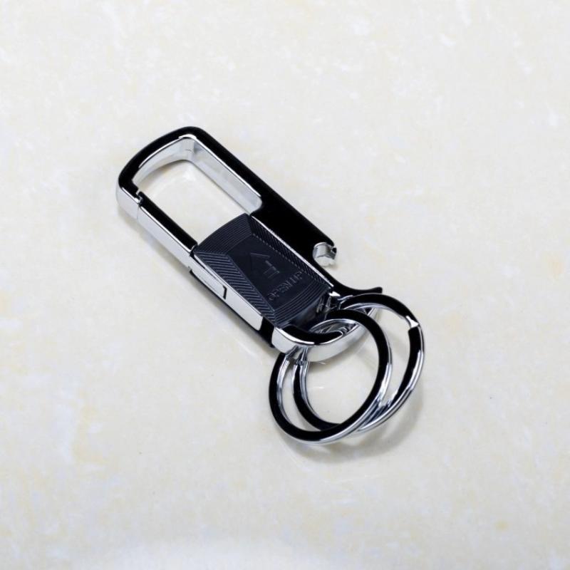 

Креативное двойное кольцо для подвешивания на пояс, мужской автомобильный брелок, многофункциональные брелоки, праздничный подарок для мужа или отца чёрный