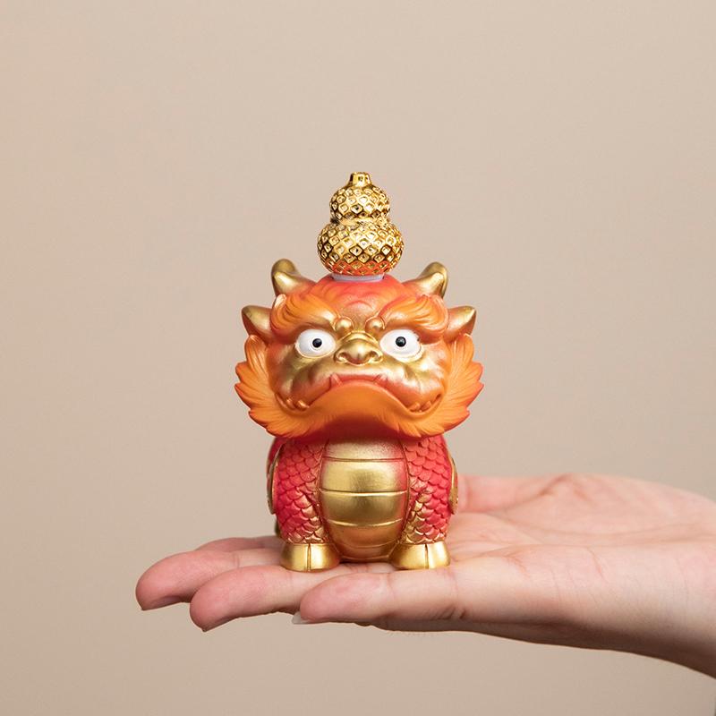 Resin painted Pixiu sculptures and figurines  Chinese mascot divine beast Home, Room, Office, Car Wealth Luck Feng Shui Decor