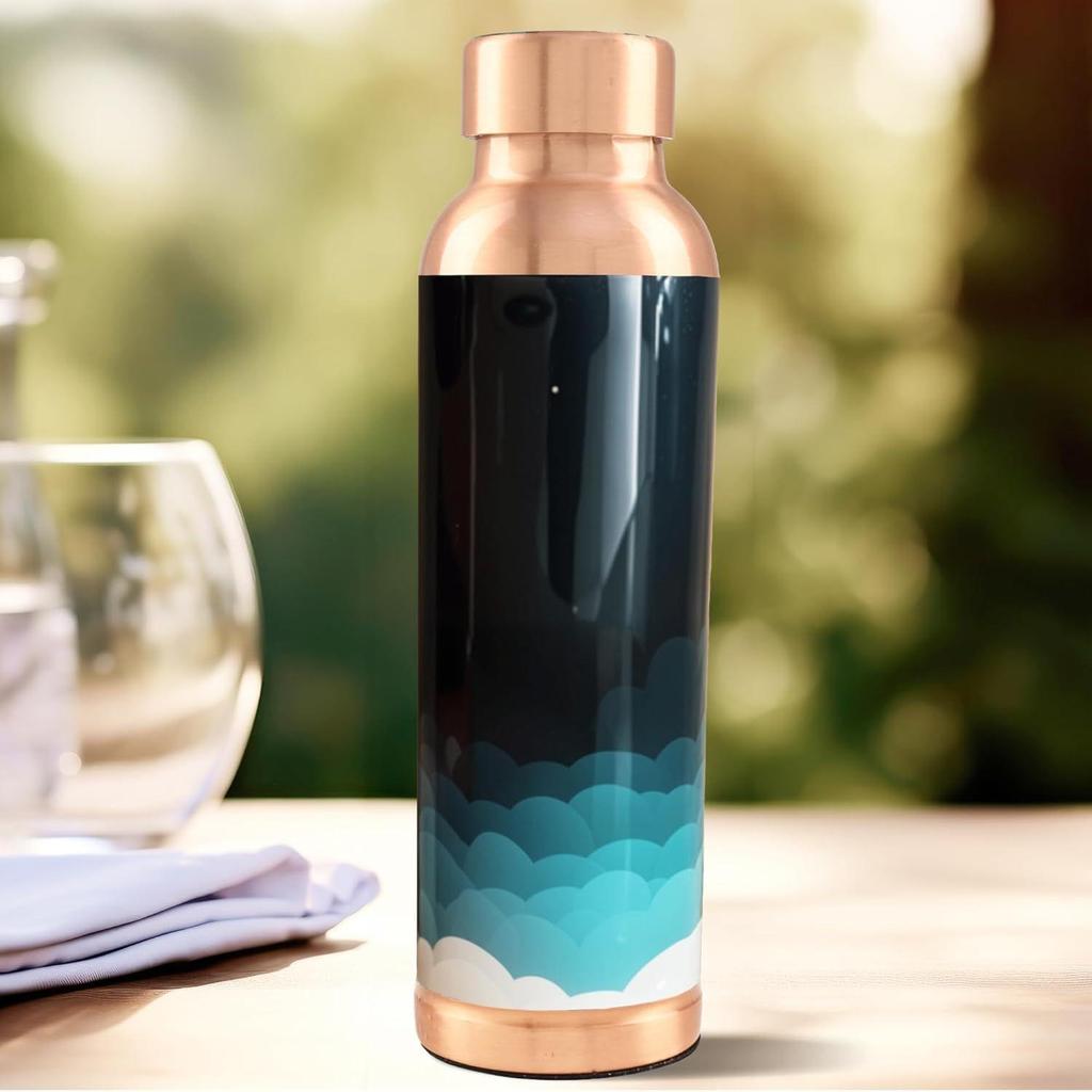 Copper Water Bottle 950ml | Designer Leakproof Eco-Friendly Immunity Boosting Non-Toxic BPA Free | Kids Drinkware & Storage