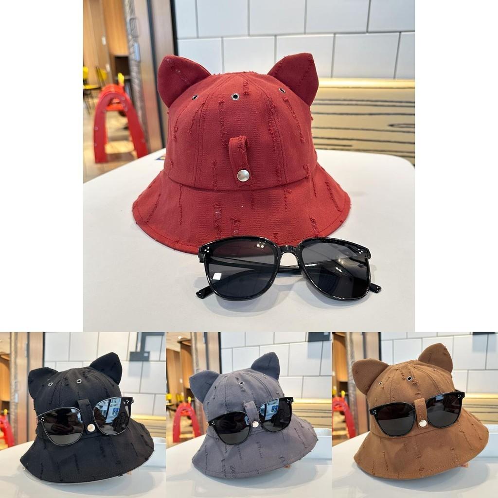 Cute Cartoon Bear Hat Women Sunglasses Spring Summer Sunshade Fishing Hat Men Outdoor Climbing Fishing Trendy