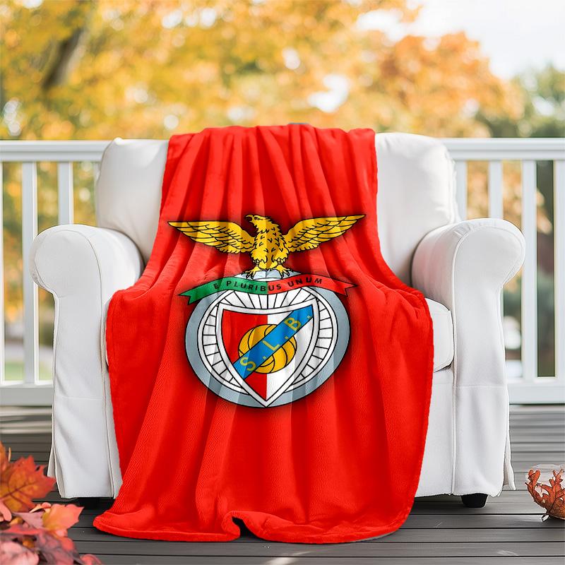 1pc B-Benfica Theme Blanket - Digital Print, Polyester, Cozy for All Seasons, Perfect for Outdoor, and Travel