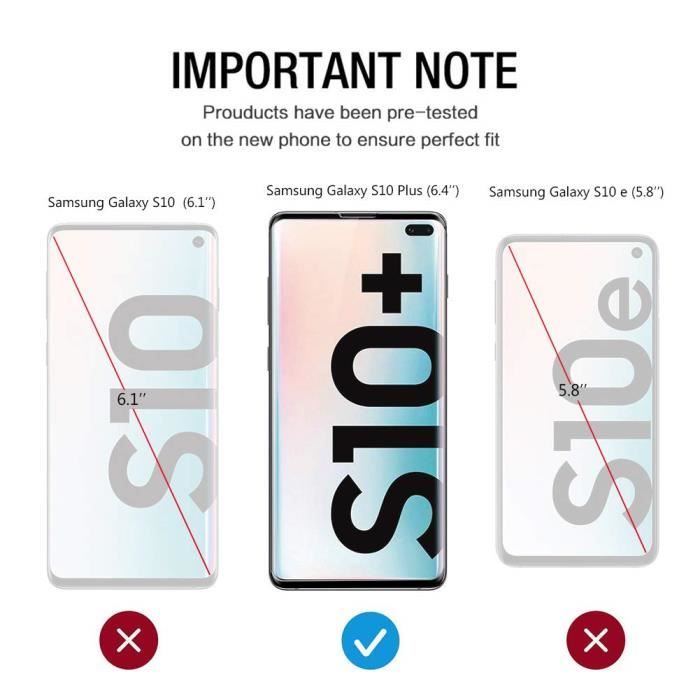 Film Protecteur - XICHAO - Samsung Galaxy S10 Plus - Verre Trempé - 3 Pièces - Protection Écran