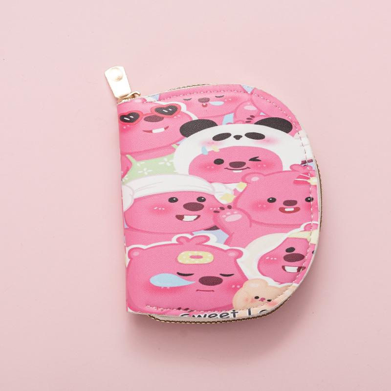 Short Purse Beaver Anime Cute Cartoon Student Mini Zipper Ladies Coin Purse