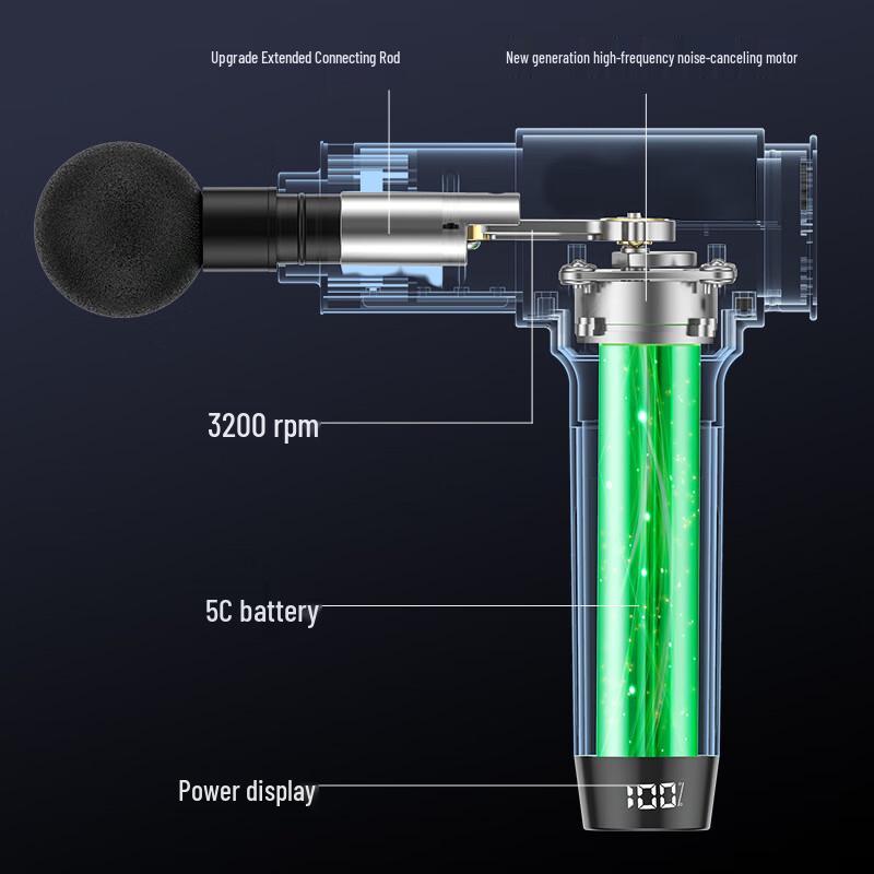 Zhuochao Y10 Luxury Percussion Massage Gun CN plug (adapter included)