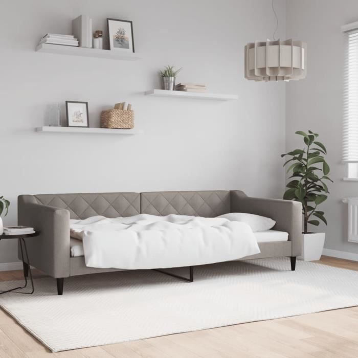 VidaXL Taupe Daybed 90x200 Cm Fabric 354164
