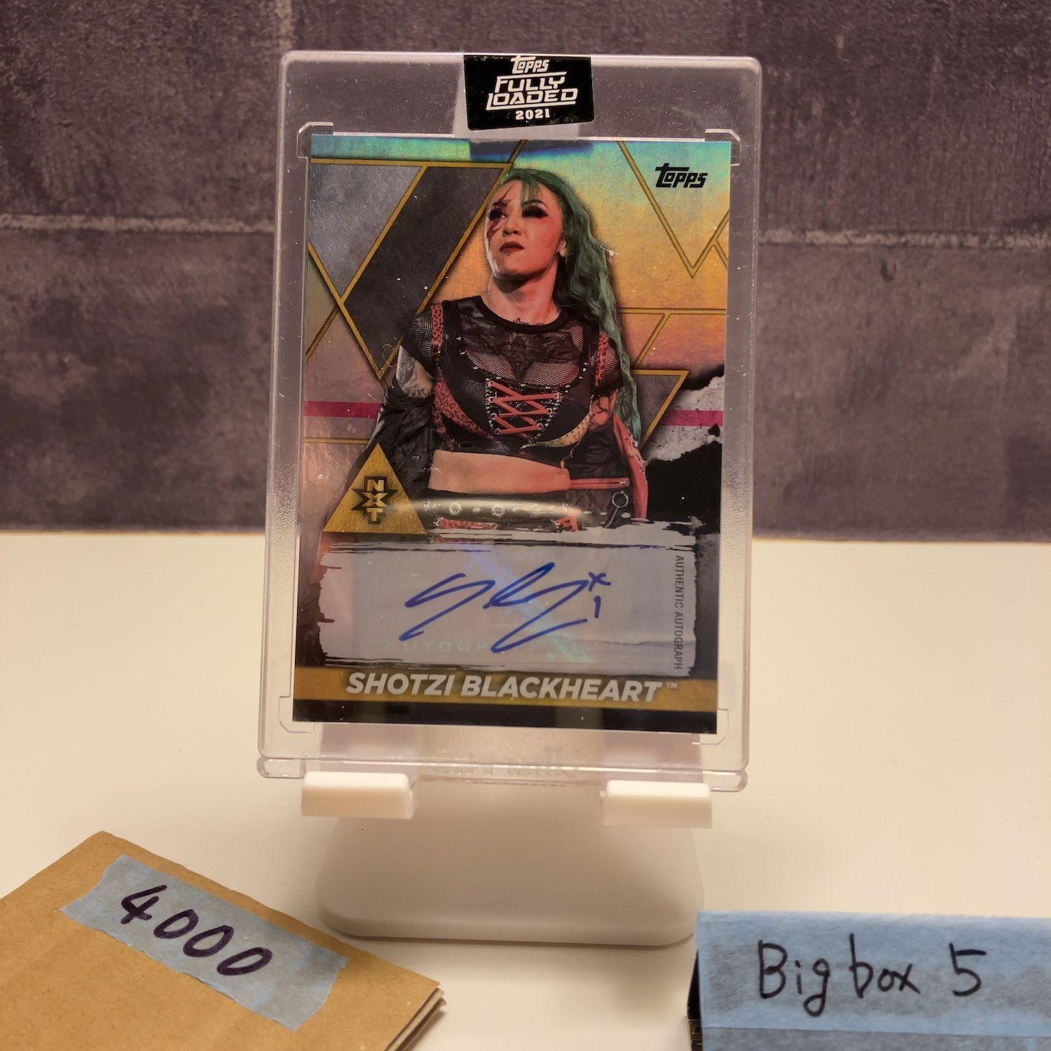 2021 Topps WWE Fully Loaded Shotzi Blackheart Autographed Card NXT Future Stars Women s Pro Wrestling Card