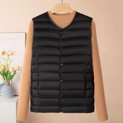 High-quality Down Cotton Vest Women's Autumn and Winter Warm Stand-up Collar Sleeveless Vest Fashion Outer Vest Jacket