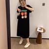T-shirt Dress, Short-sleeved, Large Size, Loose and Casual, Large Size, Covering The Stomach, Long Dress