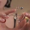 New High-End Transparent Earrings for Women - Light Luxury Ear Studs
