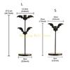 KX4B Metal Halloween Bat Stand Rustproof Iron Decorative Holders For Themed Parties Home Haunting Accent
