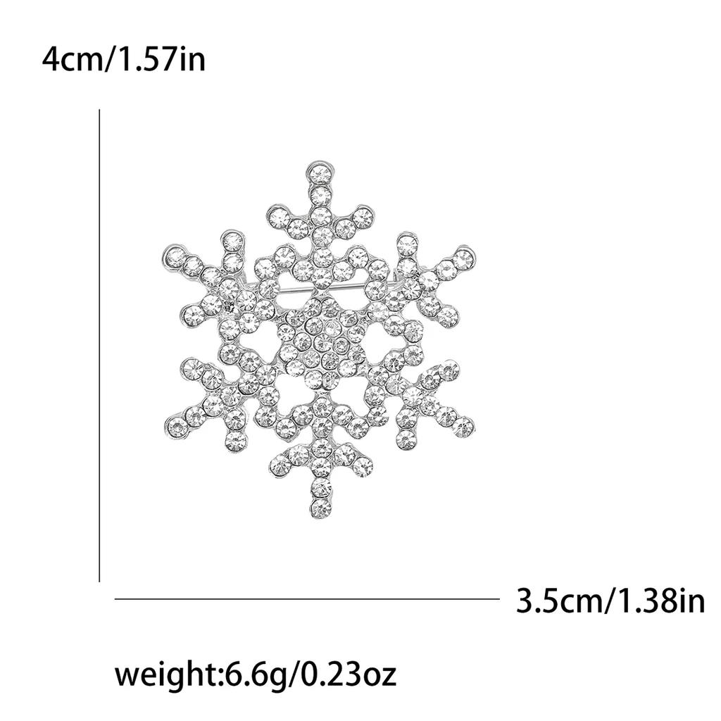 Rhinestone Snowflake Brooches for Women Unisex Christmas Pins Multi-color Available Fashion Jewellery Accessories Gifts