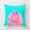 Pink Tropical Leaf Pillowcase Office Living Room Home Pillowcase Car Ornaments