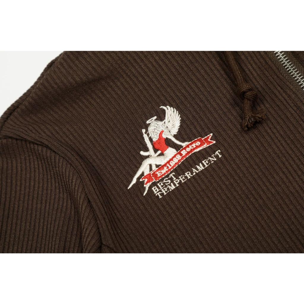 Fashionable Y2k Collar Jacket Women's Zipper Open Cardigan Top