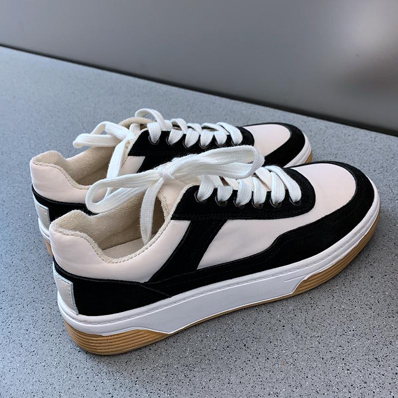 Pantofi de primăvară din piele intoarsă de vacă cu platformă cu nituri cu șireturi pentru femei pantofi casual