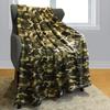 Camouflage pattern digital-printed polyester Bedroom velvet flannel soft sofa cover blanket Fleece soft cover blankets for beds